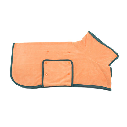Microfibre Dog Bathrobe | Super Absorbent Quick-Dry Coat with Hook & Loop