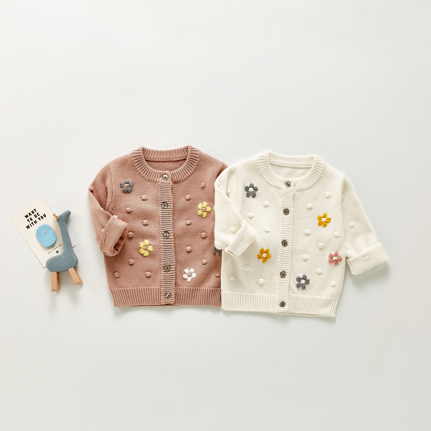Baby Girls Knitted Cotton Cardigan – Infant & Toddler Jacket