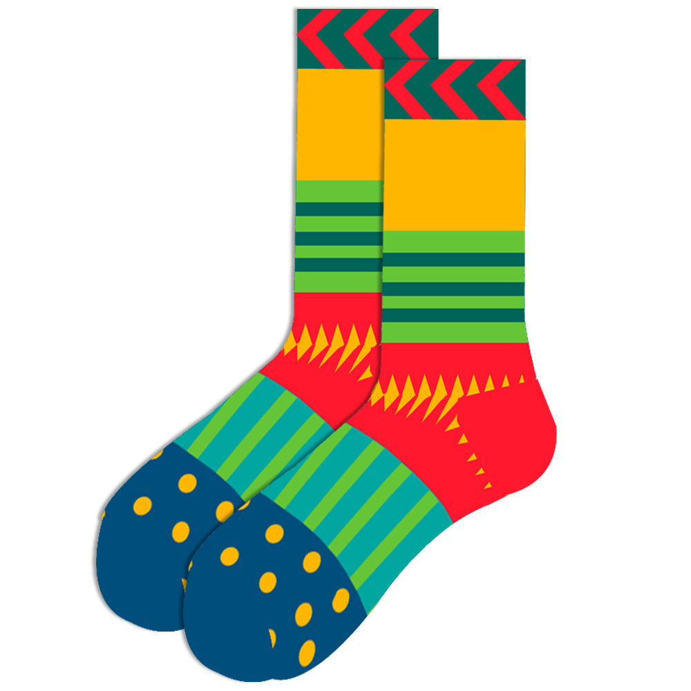 Men’s Novelty Jacquard Cotton Mid-Tube Socks 26 Designs Santa Moose EU 39-46