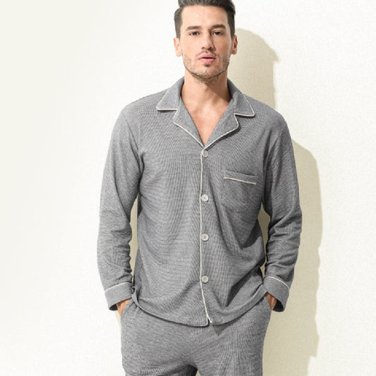 Men's Jacquard Plaid Pyjama Set | Viscose Loungewear