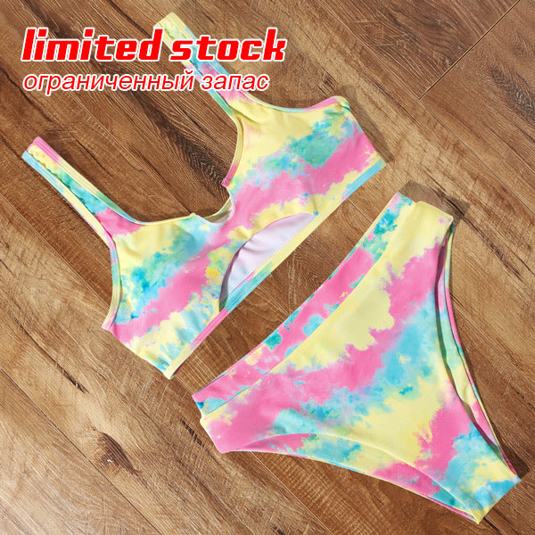 Women's High-Waist Bikini Set – 22 Colours, Bra & Shorts