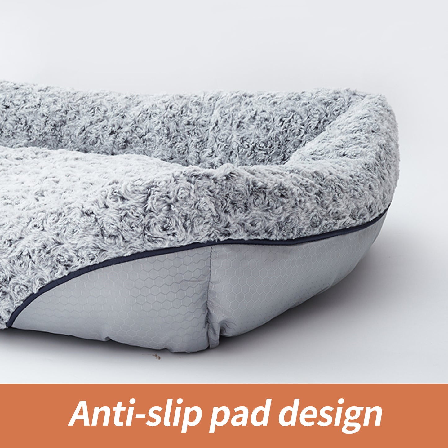 Swirl Rose Velvet Calming Dog & Cat Bed – Anti-Anxiety Donut Bed | S–L