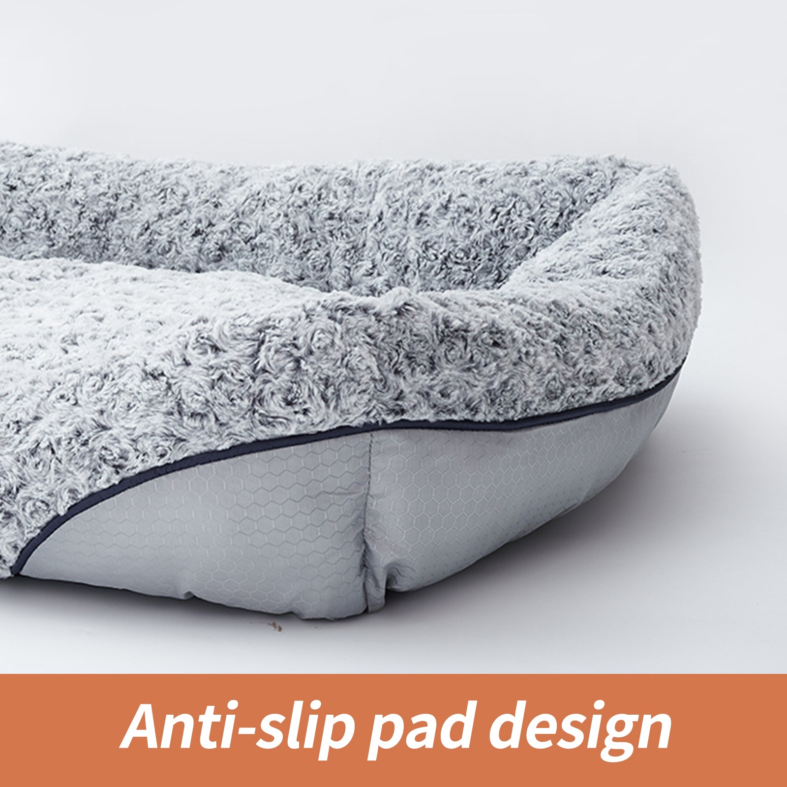 Swirl Rose Velvet Calming Dog & Cat Bed – Anti-Anxiety Donut Bed | S–L