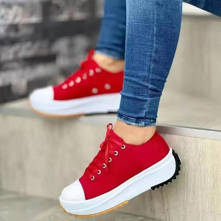Women's Platform Mesh Casual Trainers | Round Toe Sport Shoes