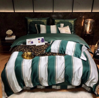 Jacquard & Satin Cotton Bedding Set 4 Piece | 15 Patterns 2 Sizes