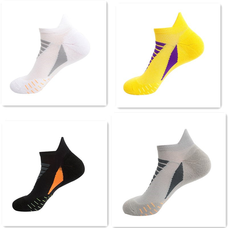 Men's Nylon Jacquard Sports Socks – Breathable Anti-Friction Running Socks