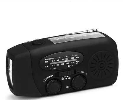 4-in-1 Emergency Solar Hand Crank Radio, Flashlight & USB Charger