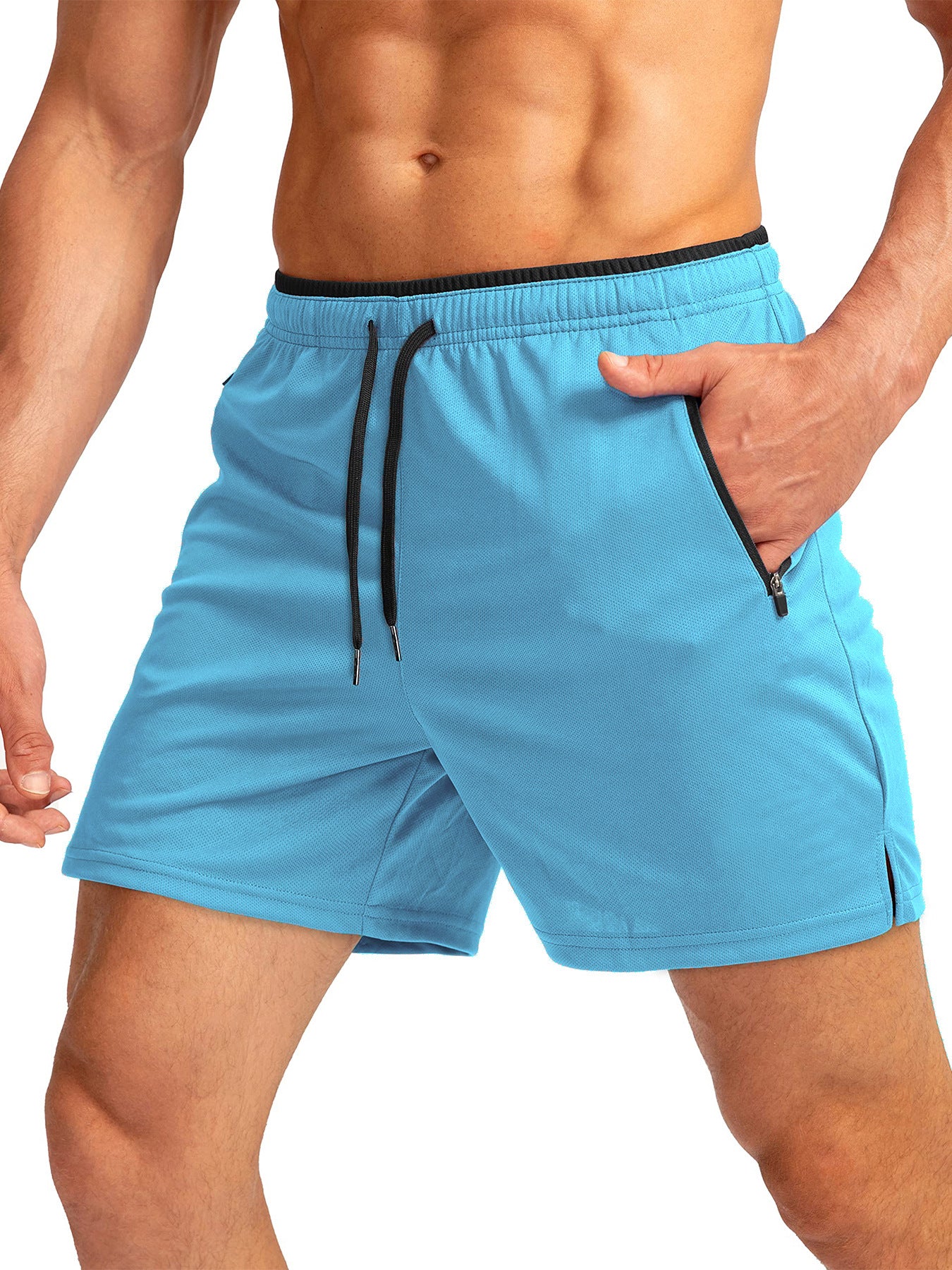 Men's Quick-Dry Running Shorts | Belt & Zipper Pocket Lightweight S-3XL