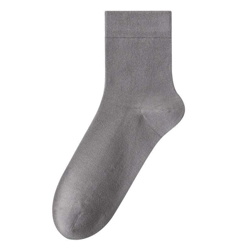 Men's 100% Cotton Mid-Calf Socks – Non-Slip Antibacterial Odour-Resistant 27 Colours