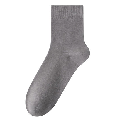 Men's 100% Cotton Mid-Calf Socks – Non-Slip Antibacterial Odour-Resistant 27 Colours