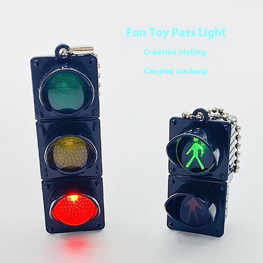 Mini Traffic Light Keychain | Novelty Plastic Pendant | 2 Designs