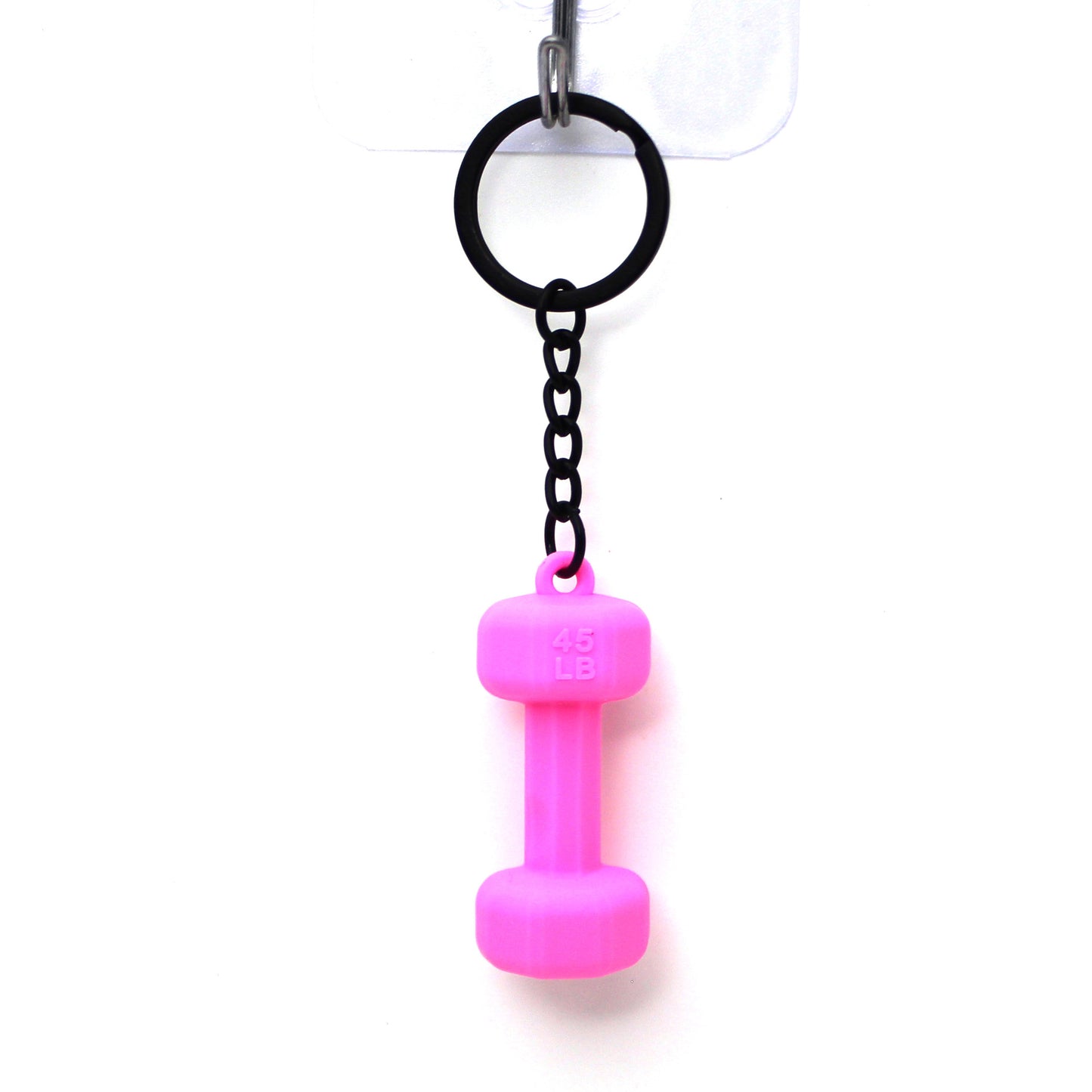 Rubber Dumbbell Keychain | Novelty Gym Charm | 10 Colours