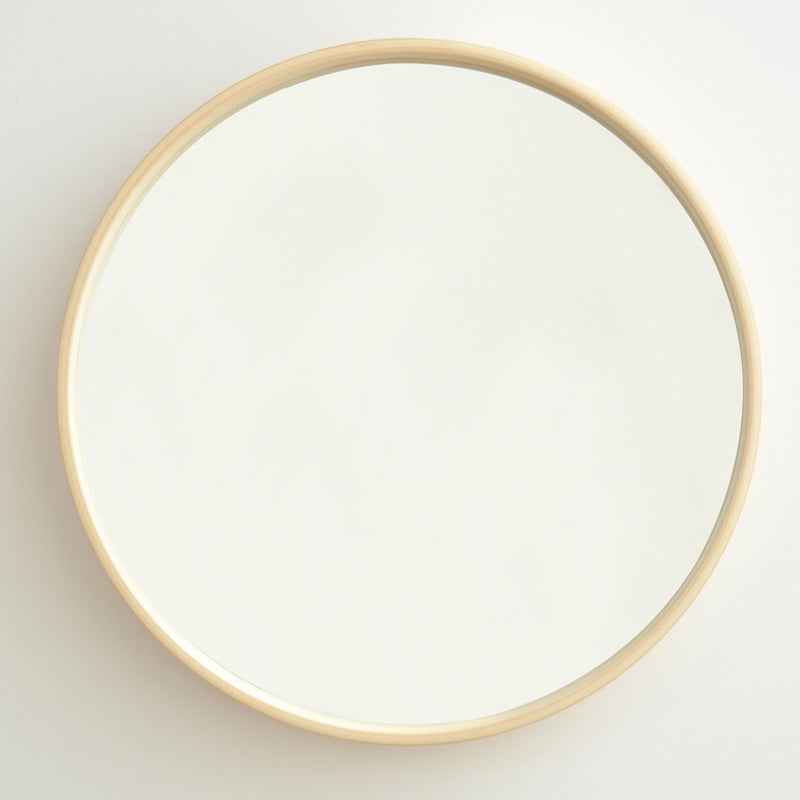 Solid Wood Round Wall Mirror – Natural Log Finish Hanging Mirror for Bathroom & Bedroom