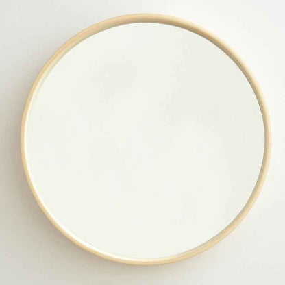 Solid Wood Round Wall Mirror – Natural Log Finish Hanging Mirror for Bathroom & Bedroom