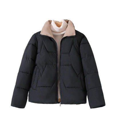 Women's Cropped Padded Jacket - Loose Fit, 4 Colours, M-4XL