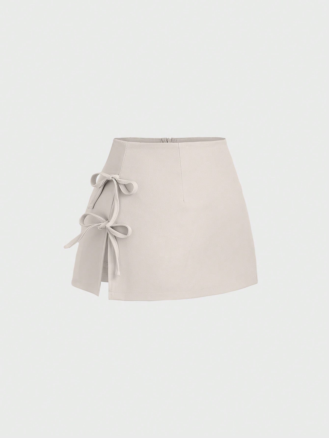 Women's Bow Detail Zip A-Line Mini Skirt