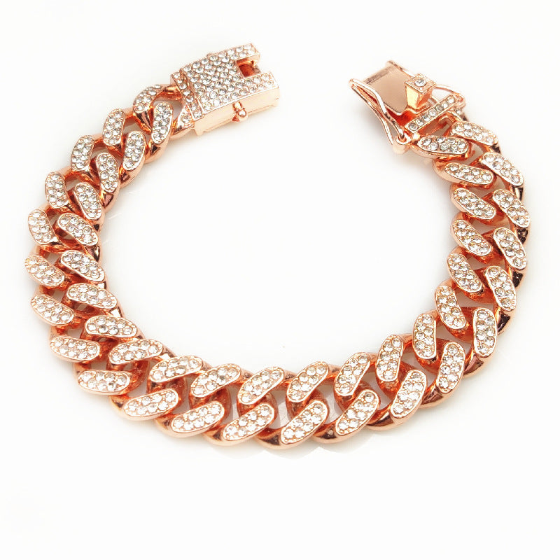 Hip Hop Alloy Chain Dog Collar | Rose Gold, Silver & Gold