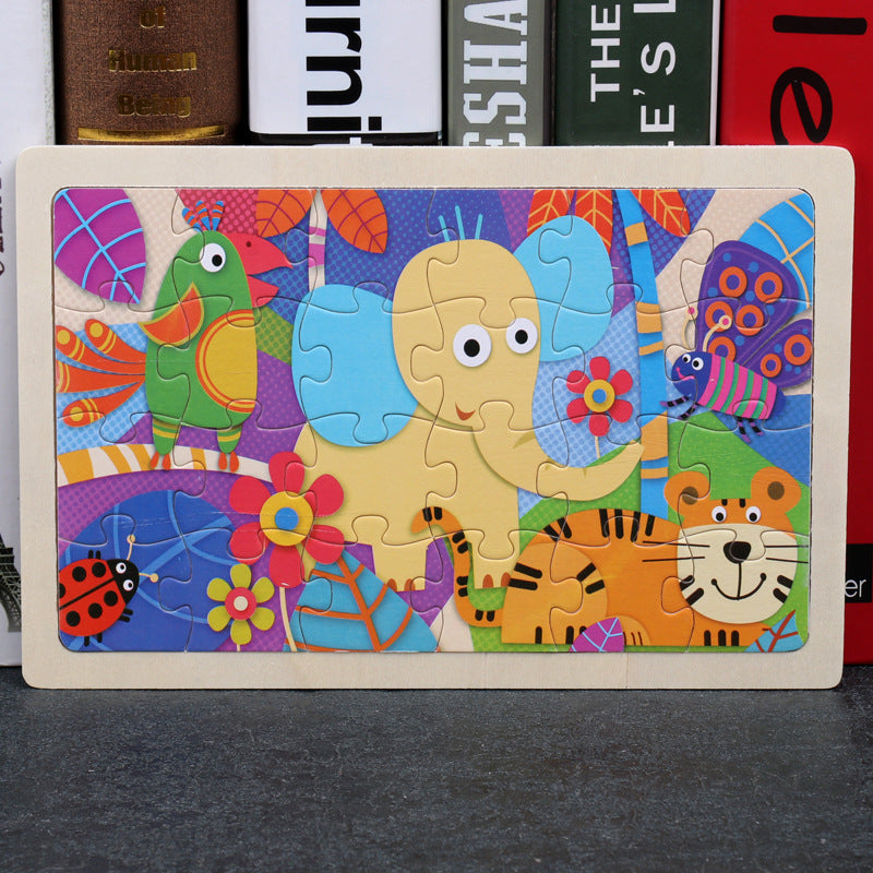 Children's Wooden Jigsaw Puzzle 21 Designs Ages 3+ - JParker Collections