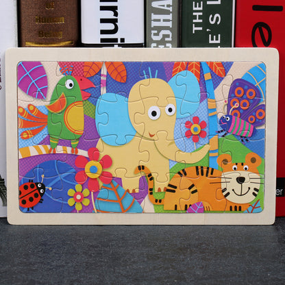 Children's Wooden Jigsaw Puzzle 21 Designs Ages 3+ - JParker Collections