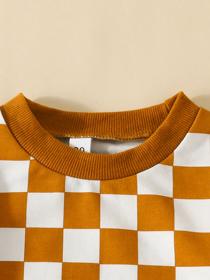 Children's Plaid Cotton Loungewear Set | Unisex Kids Pyjamas