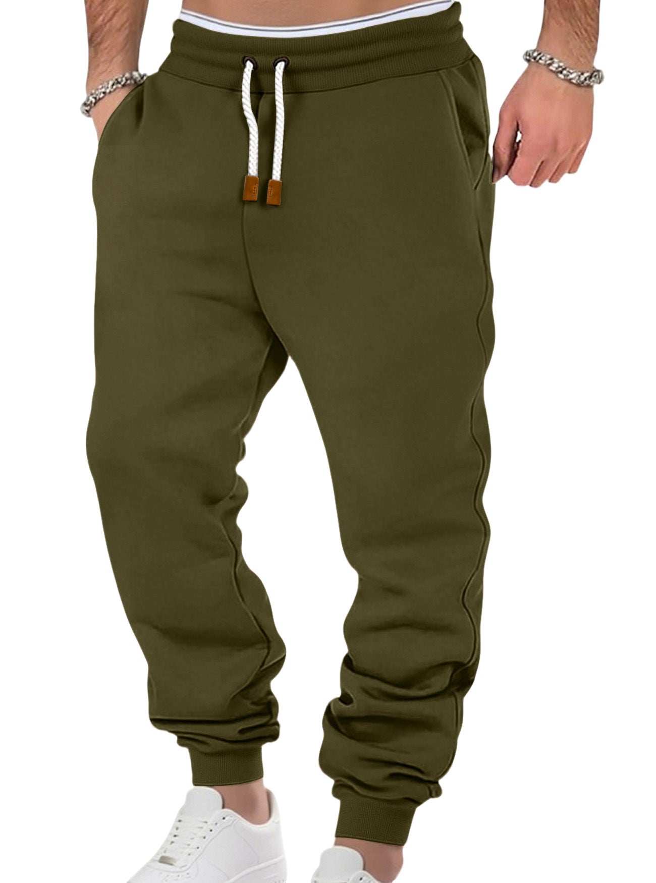 Men's Fleece-Lined Cuffed Sweatpants | Casual Joggers S-3XL, 8 Colours