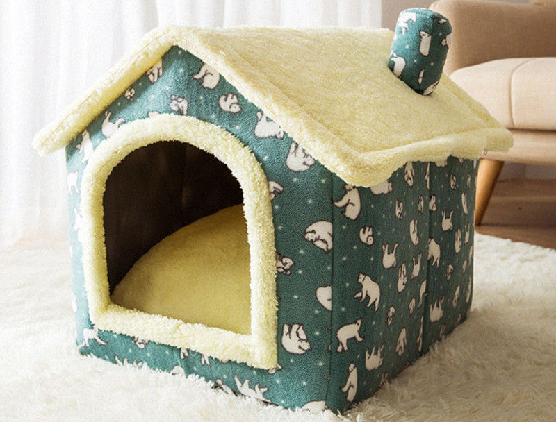 Foldable Enclosed Pet Cave Bed – Warm Kennel for Dogs & Cats | 13 Designs | S, M & L