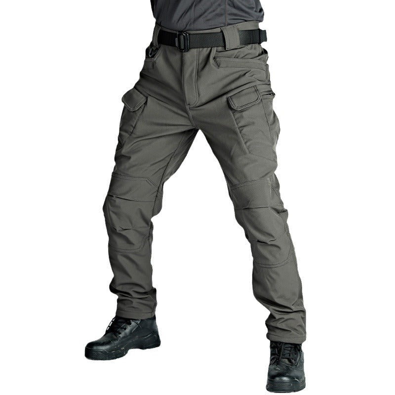 Men's Fleece-Lined Tactical Soft Shell Trousers | Waterproof Winter Pants