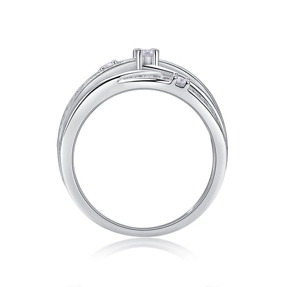 Moissanite 925 Sterling Silver Ring | US Sizes 5-9 | UK Sizes J-S