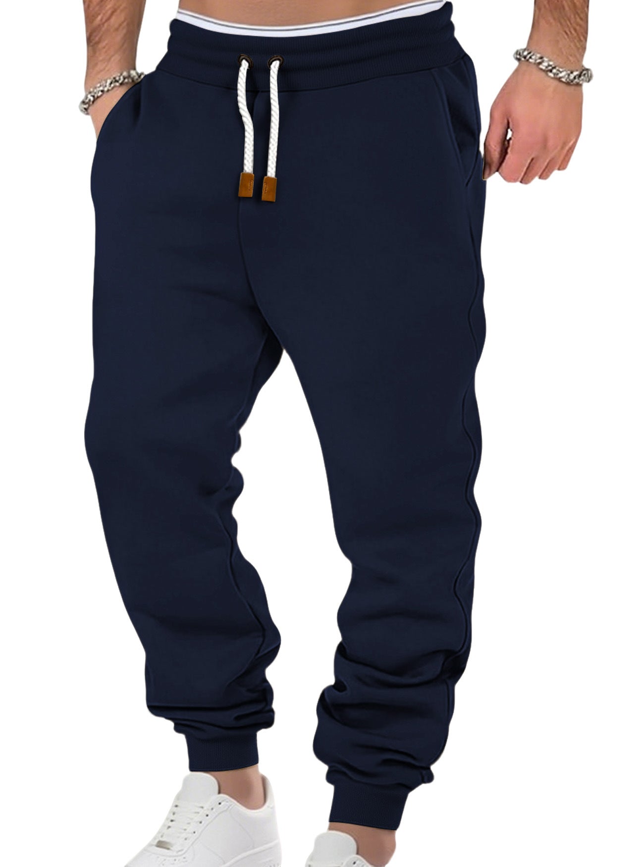 Men's Fleece-Lined Cuffed Sweatpants | Casual Joggers S-3XL, 8 Colours