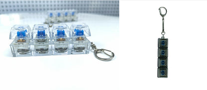 Mini 4-Key Mechanical Keyboard Fidget Clicker Keychain