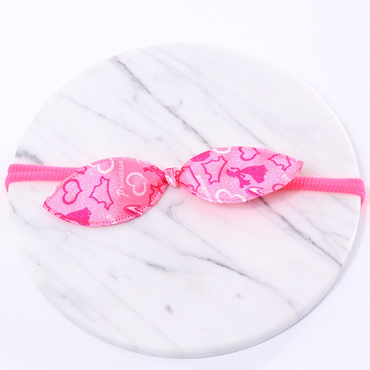 Rabbit Ear Bow Hair Ties | Single & 10-Pack | Assorted Colours