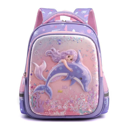 Mermaid Children's Waterproof School Backpack – Ergonomic Kids Bag