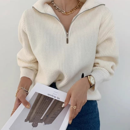 Crew Neck Wool Blend Sweater | Women's Knitwear