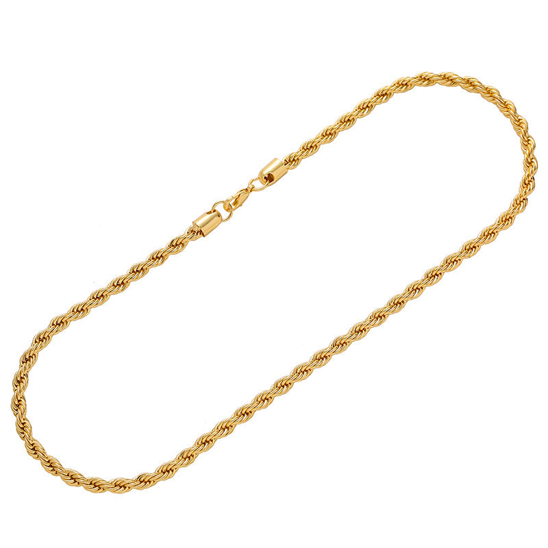 Stainless Steel Twist Chain Fashion Titanium Steel Necklace