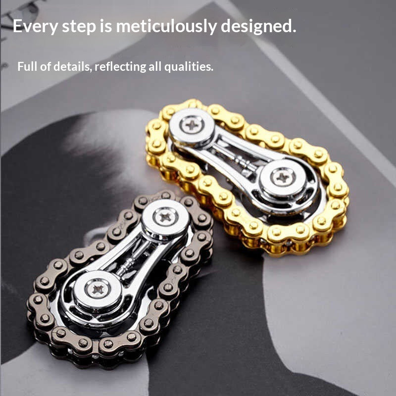 Metal Gear Chain Wheel Spinner Stress-Relief Toy | Alloy