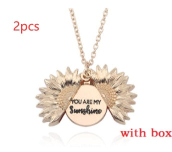 Sunflower Pendant Necklace | Gold, Silver & Rose Gold