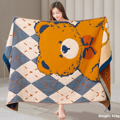 Four-Layer Cotton Gauze Bath Towel | Oversized 160×80cm | Soft & Low-Lint