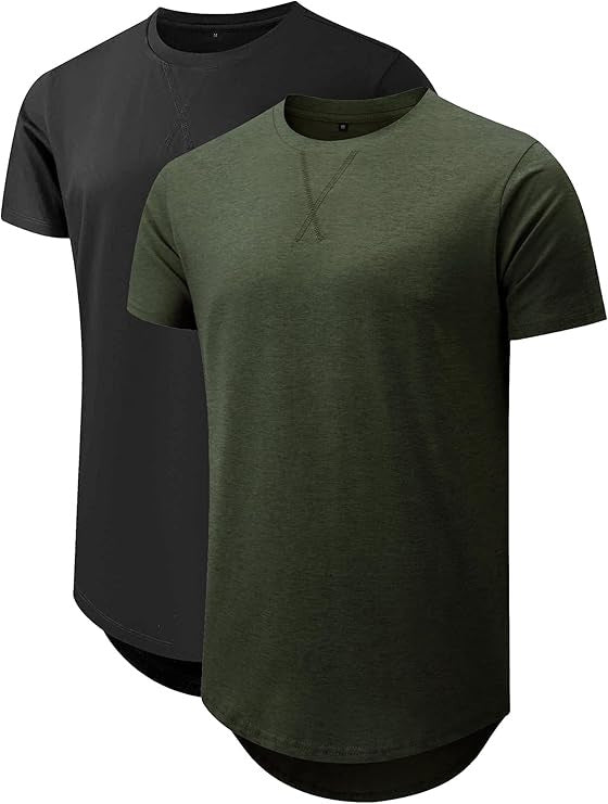 Men's Printed Mesh Cotton Blend T-Shirt - Loose Fit Crew Neck 14 Colours S-3XL