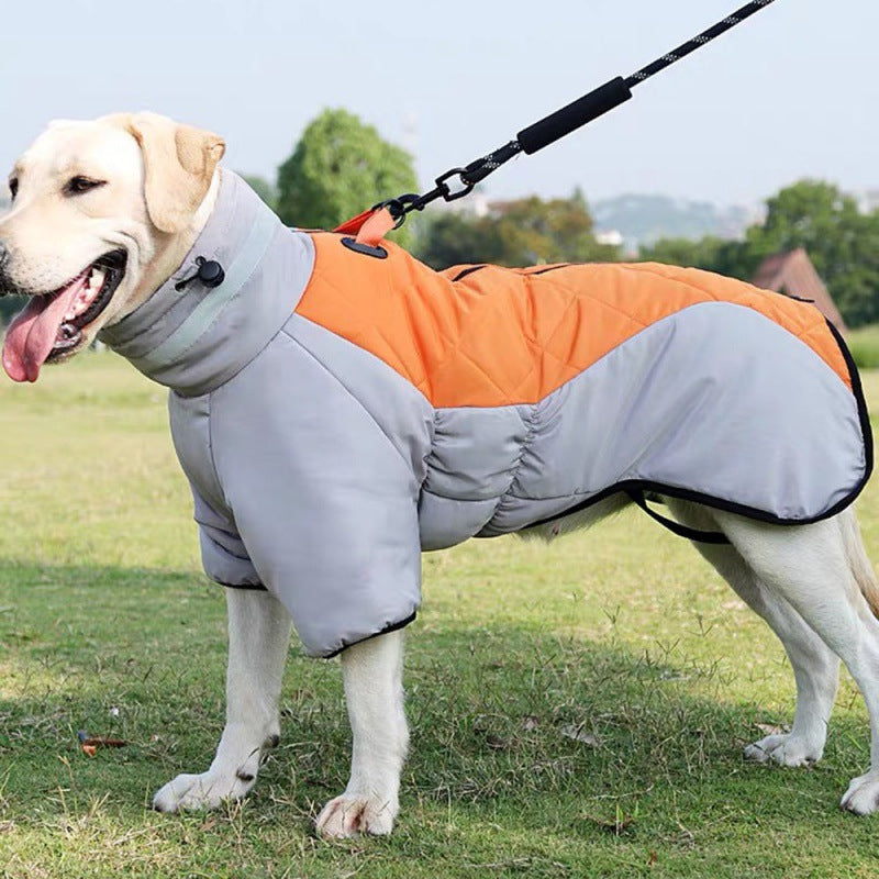 Winter Waterproof Dog Coat | Padded Fleece Jacket for Medium & Large Dogs