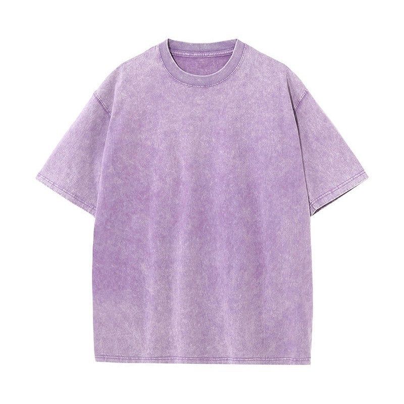 Men's Acid Wash Batik Crewneck T-Shirt | Drop Shoulder