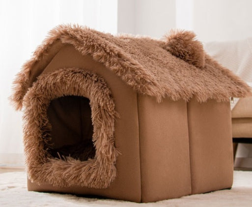 Foldable Enclosed Pet Cave Bed – Warm Kennel for Dogs & Cats | 13 Designs | S, M & L