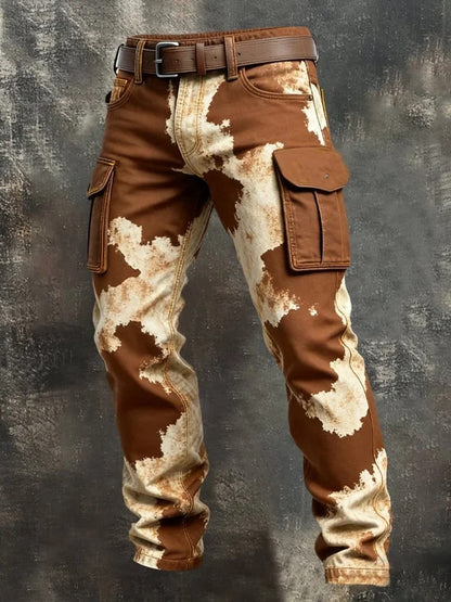 Men's Retro Print Straight-Leg Trousers | 12 Designs | S-5XL