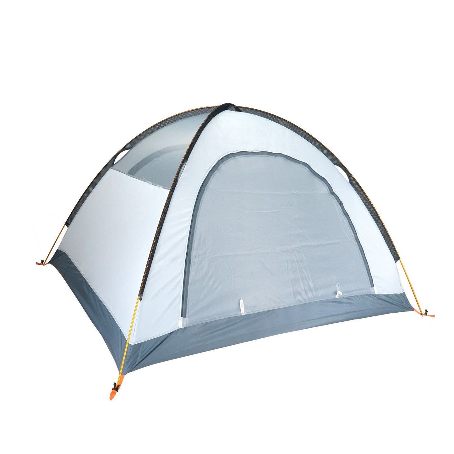 3-4 Person Double-Layer Camping Tent – Aluminium Pole Multi-Door Family Tent Orange, Green & Royal Blue