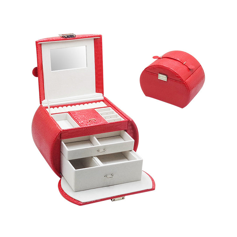 Luxury Leather Jewellery Box – Hard Case Organiser, 7 Colours