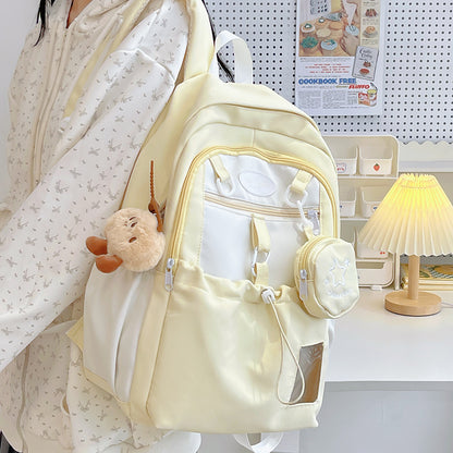 Girls Nylon School Backpack – 5 Colours, Standard & Pendant
