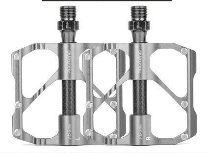 Aluminium-Magnesium Carbon Bearing Bicycle Pedals – M86C MTB & R87C Road Black, Red & Silver