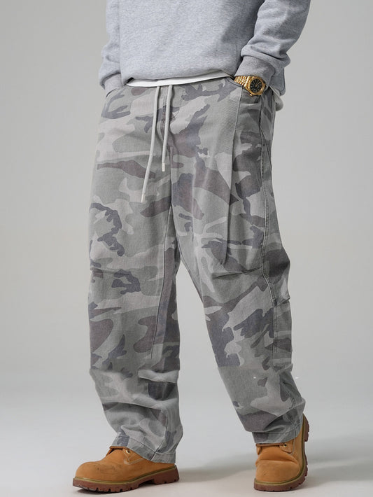 Men's Cotton Camouflage Work Trousers – Heavy-Duty Cargo Pants