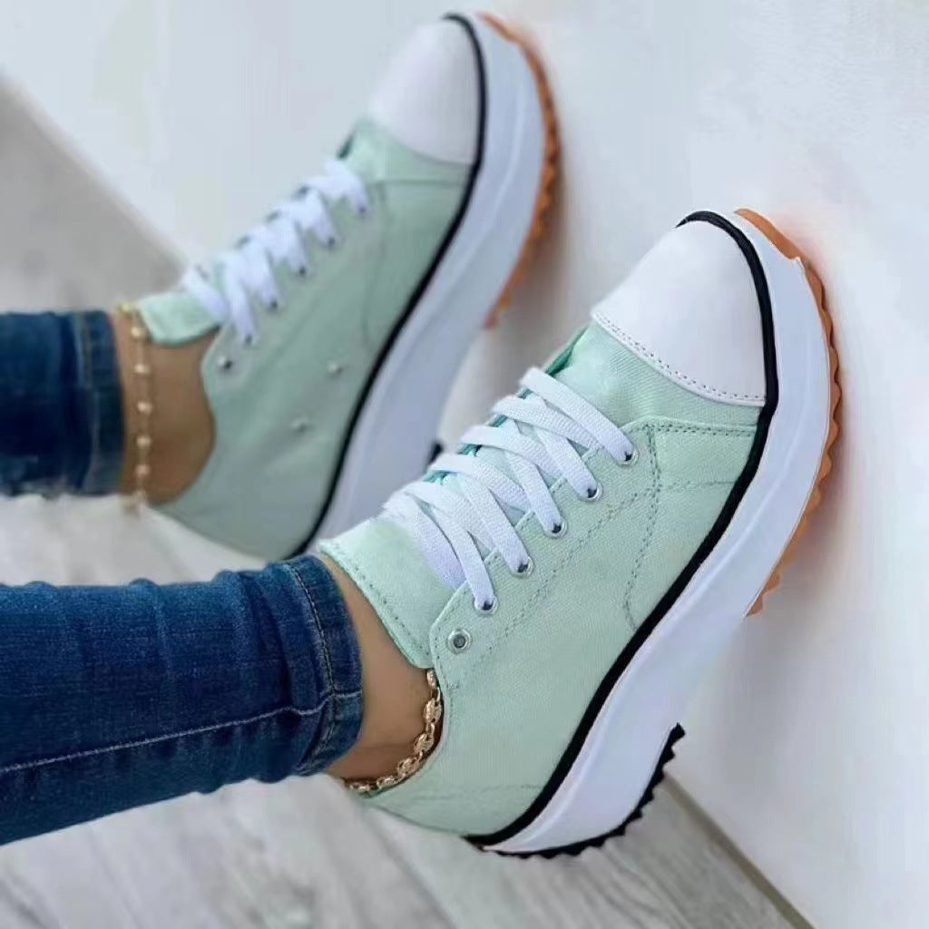 Women's Platform Mesh Casual Trainers | Round Toe Sport Shoes