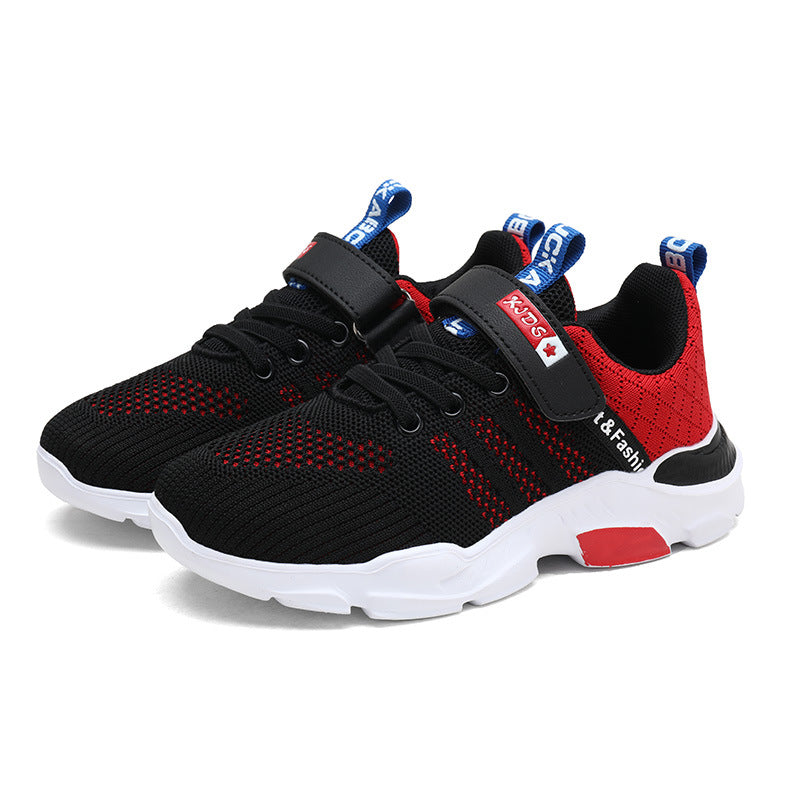 Boys' Velcro Sports Shoes | Lightweight Artificial Leather | EU 28-39