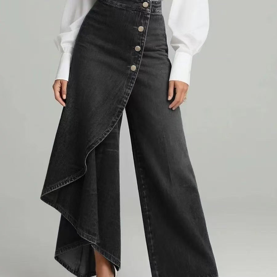 Women's Ultra-Low Rise Straight-Leg Washed Jeans - 4 Colours, S-2XL